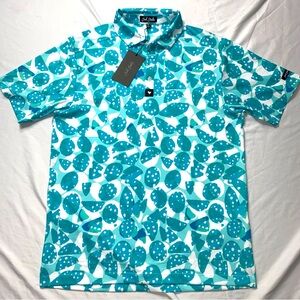 Bad Birdie Bam Bam green golf Polo Shirt small size